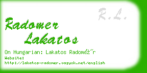 radomer lakatos business card